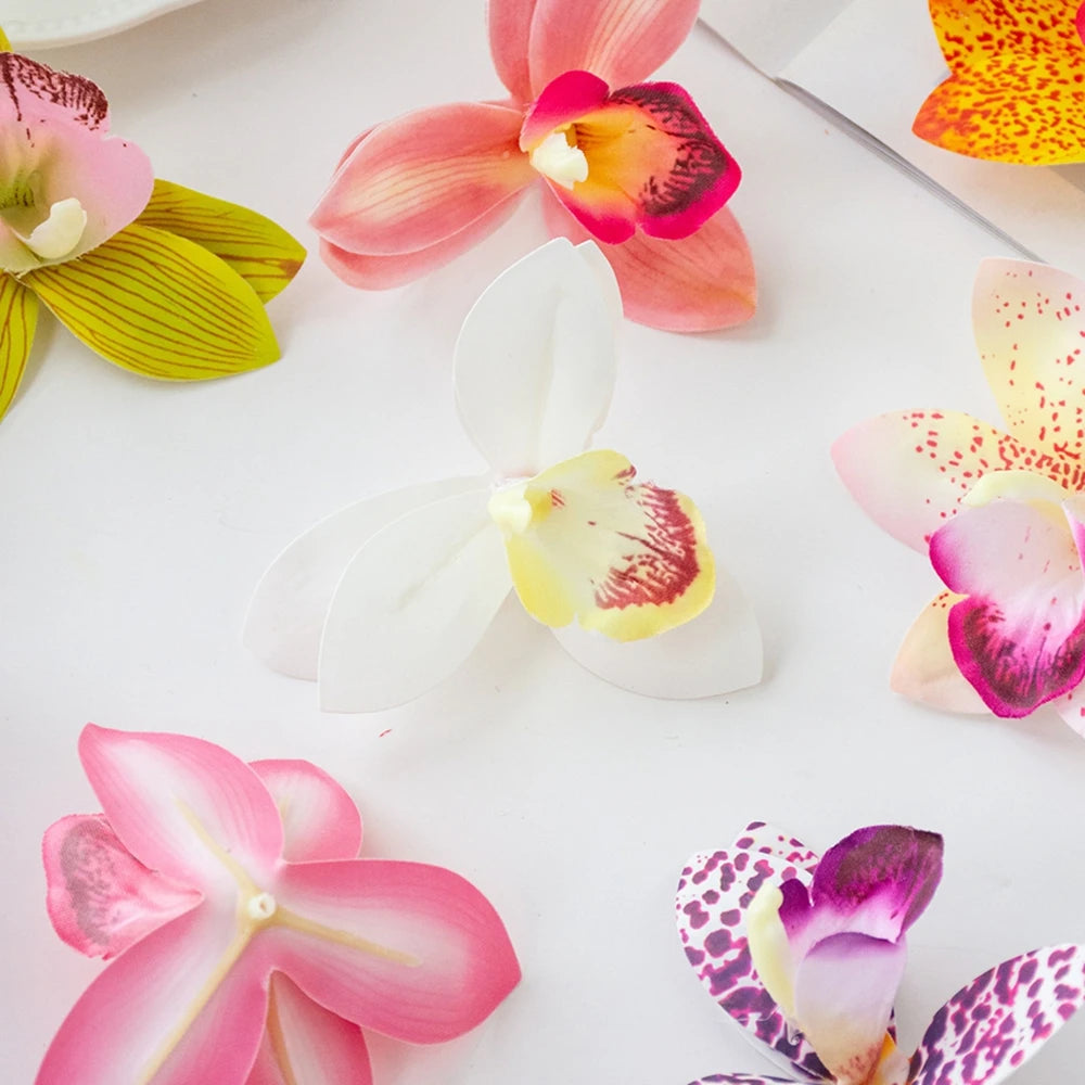 Silk Orchid Artificial Flowers 20/40PCS – Wedding & Home Decor