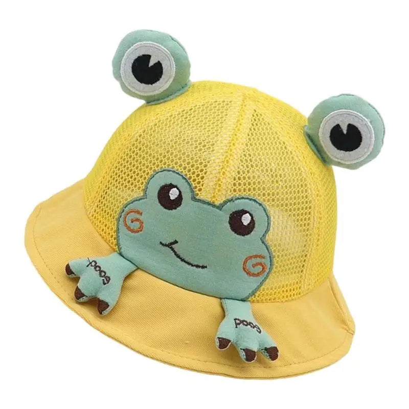 Toddler Cartoon Fisherman Hat | Sun Protection & Chin Strap