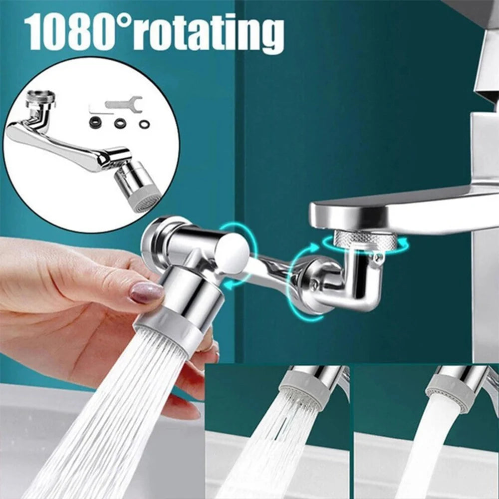 Mechanical arm faucet universal mechanical arm water nozzle rotating basin basin multifunctional rocker arm extension splash pro Peaceful Pleasures Health and Wellness