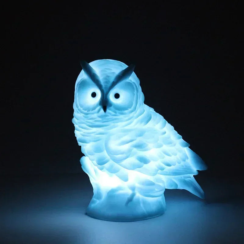 Cartoon Owl LED Night Light for Kids' Bedroom – Soft Novelty Glow