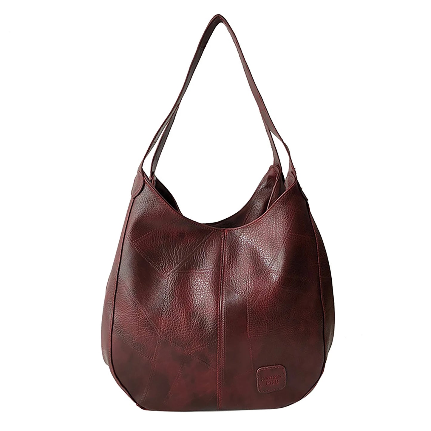Women Casual Tote Bags Satchel Handbags Retro Large Capacity PU Leather Shoulder Bag for Casual School and Work Use Peaceful Pleasures Health and Wellness Red
