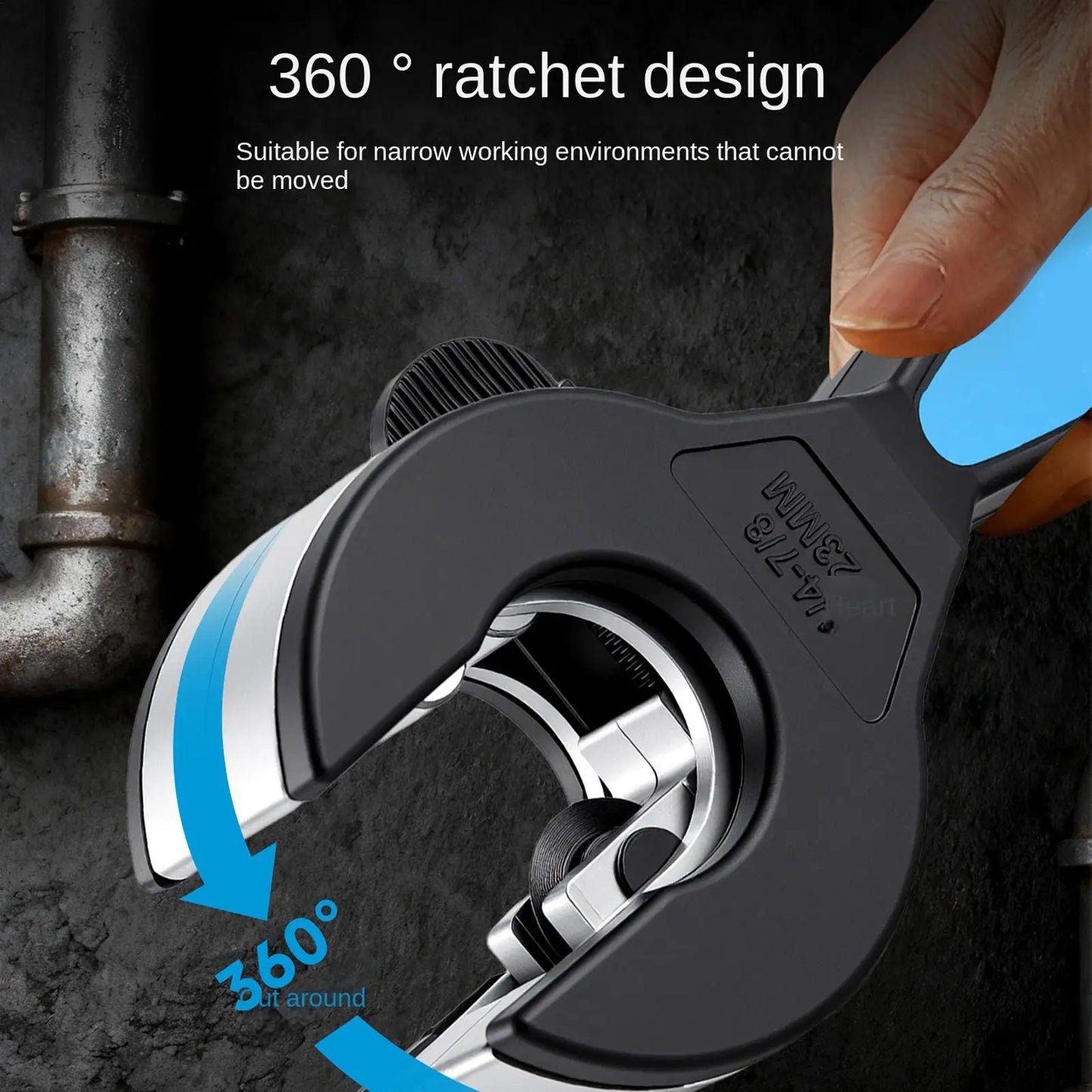 Ratchet Pipe Cutter | Cuts Copper, Aluminum & Steel 6–42mm Ratchet Pipe Cutter Peaceful Pleasures Health and Wellness CN