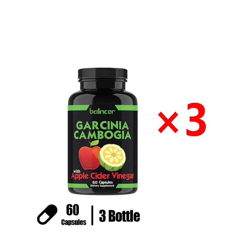 Garcinia Cambogia Extract - Appetite Control, Supports Weight Management, Detoxification, Suitable for Both Men and Women Peaceful Pleasures Health and Wellness 60count-3 bottle