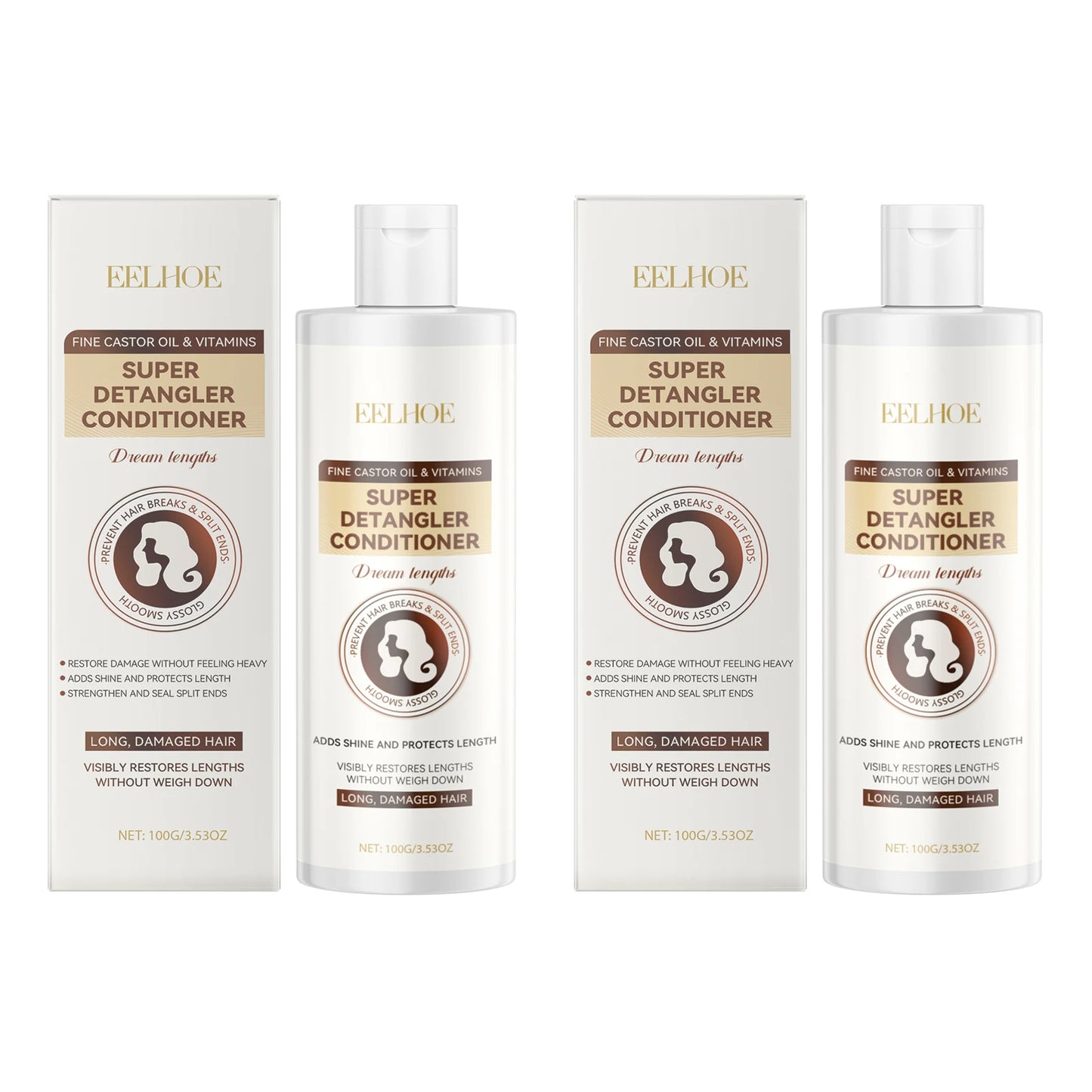 Thermal Protection Hair Conditioner Repair Improving Frizz Hair Restore Natural Luster Strengthen Roots Moisturizing Conditioner Peaceful Pleasures Health and Wellness 2 x 100g Boxed