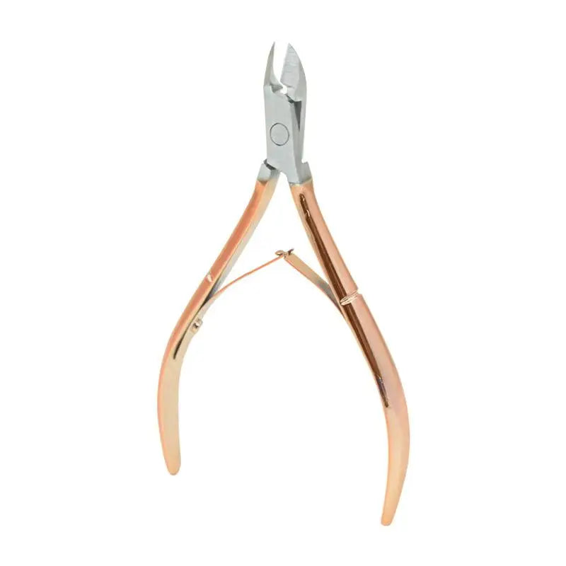 1 Pcs Cuticle Nippers Nail Manicure Cuticle Scissors Clippers Trimmer Dead Skin Remover Pedicure Stainless Steel Cutters Tool Peaceful Pleasures Health and Wellness OPP Rose Gold