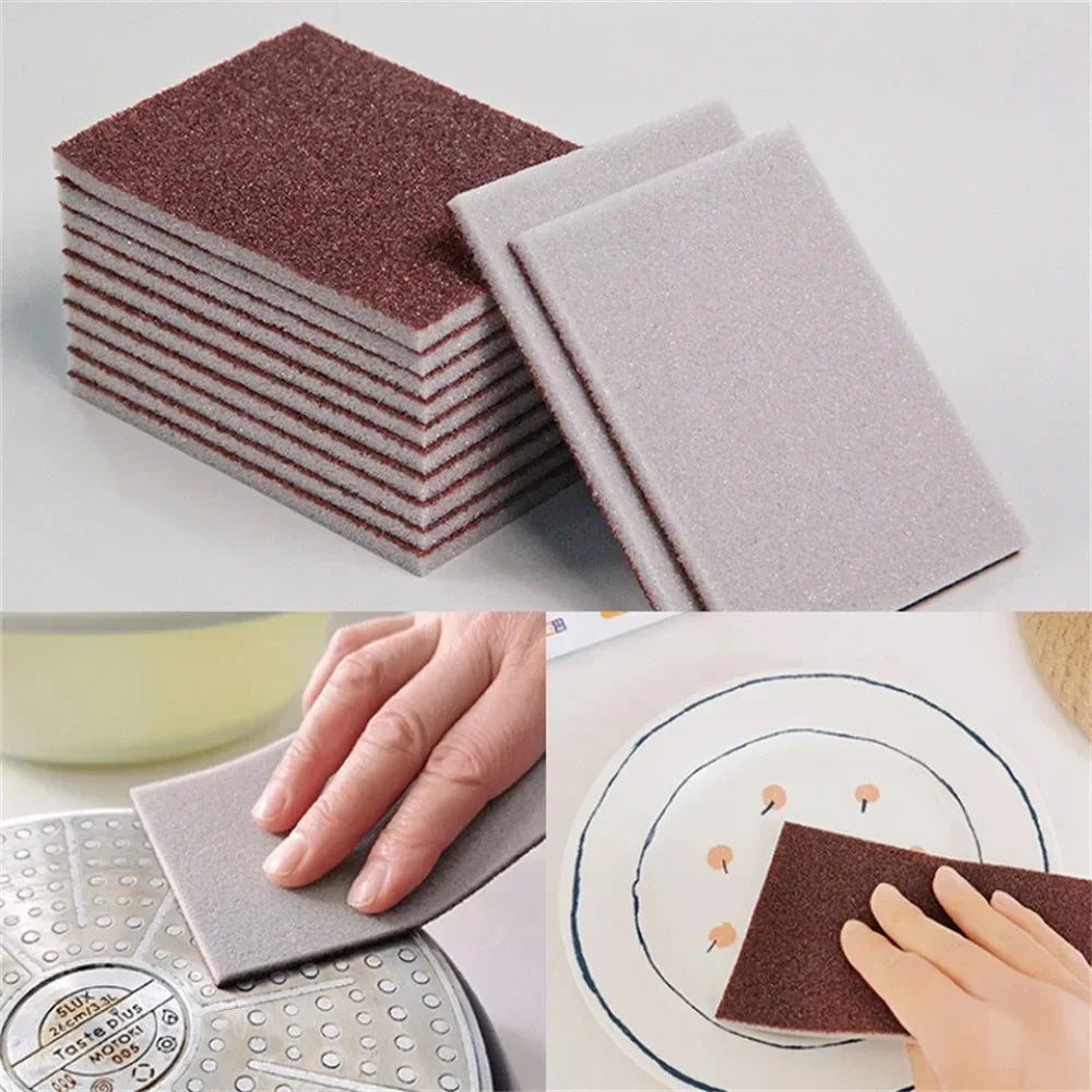 Nano Carborundum Kitchen Scouring Sponge Set | 5 or 10 Pcs
