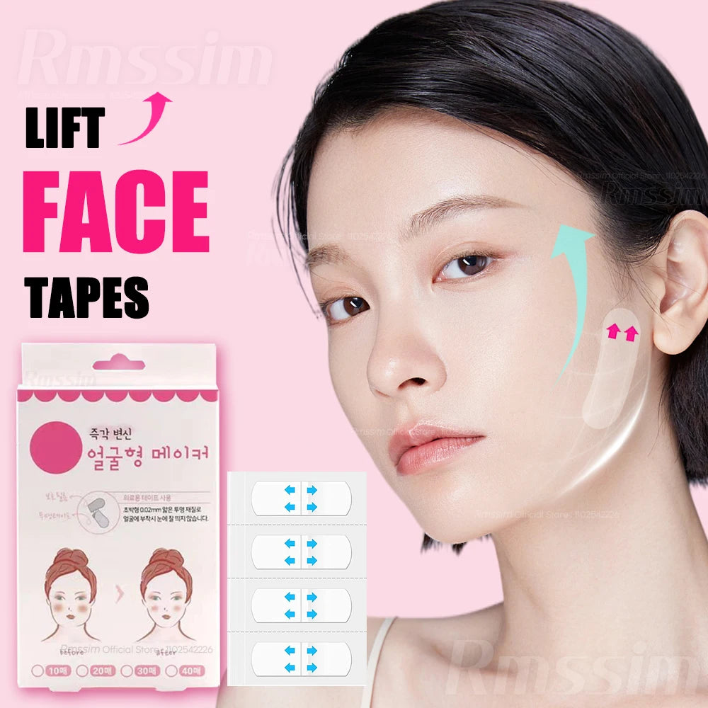 40/120pcs Invisible V Face lifting Tapes Wrinkle Removal Sticker Forehead Neck Chin Sticker Patch Facial Slimming Firming Tapes Peaceful Pleasures Health and Wellness
