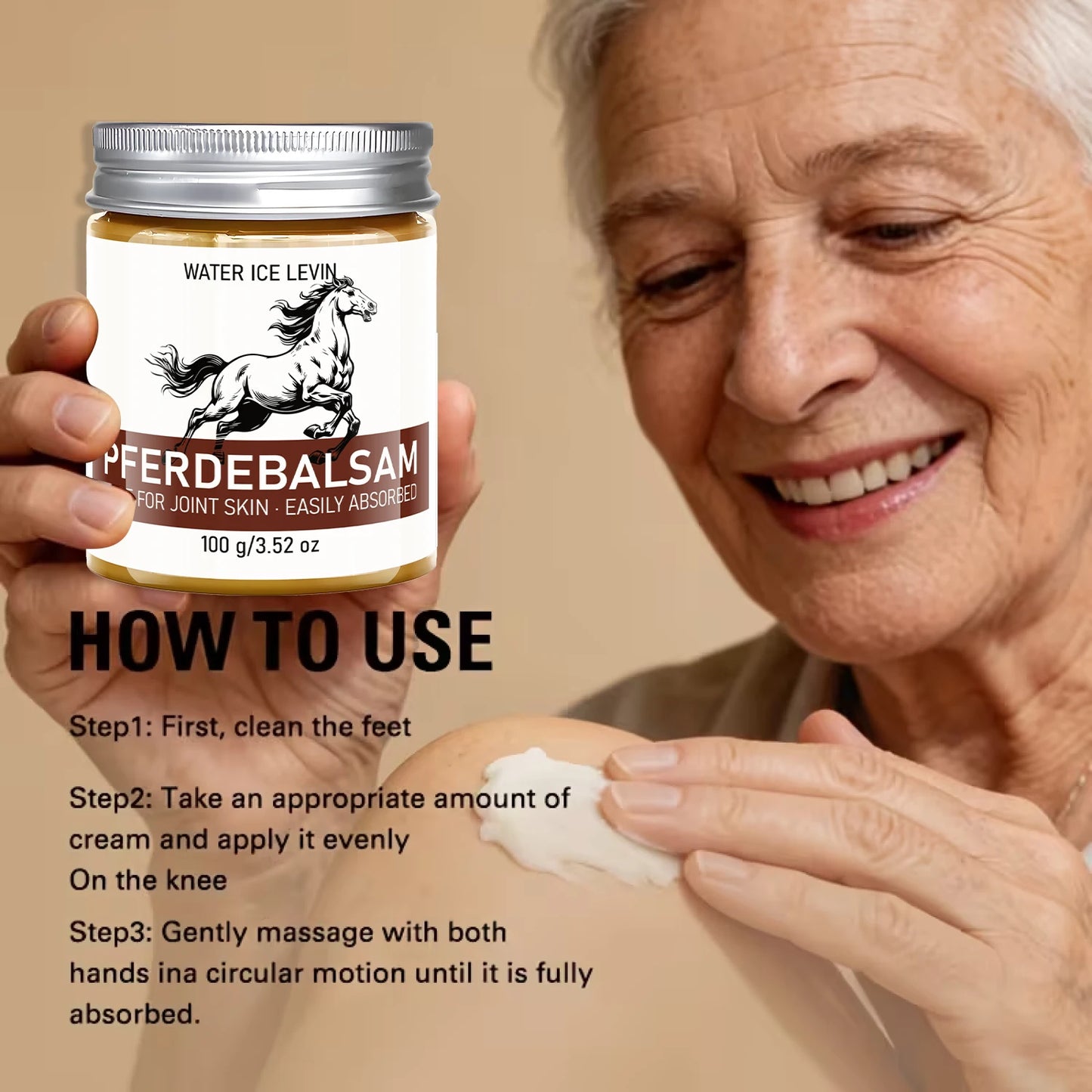 Knee & Foot Massage Cream | Soothing Body Cream with Hyaluronic Acid 100g Peaceful Pleasures Health and Wellness