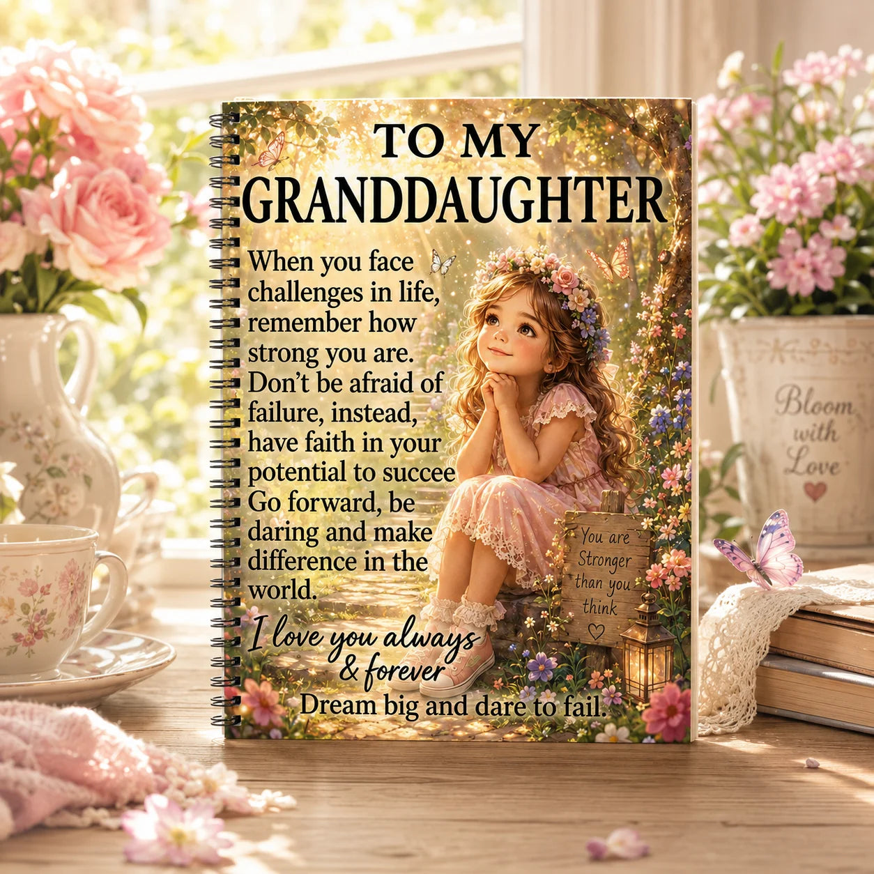 My Granddaughter Inspirational Notebook Filled Love Faith