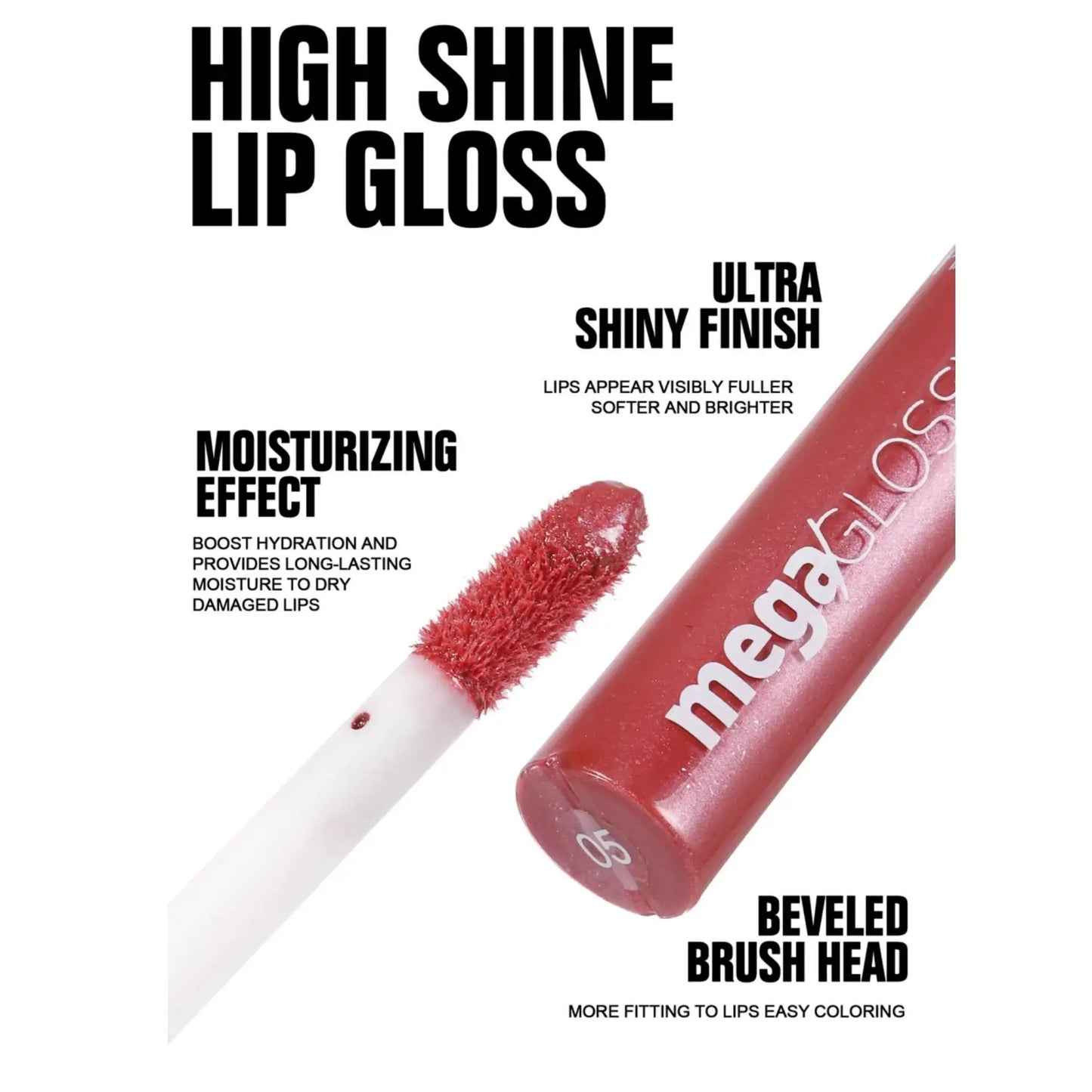 Handaiyan High Shine Lip Gloss – Mirror Finish, 7 Shades
