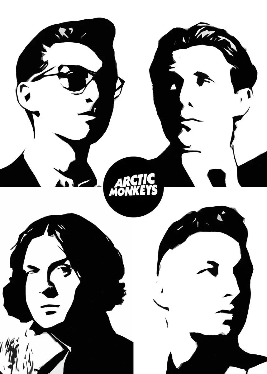 Arctic Monkeys Vintage Rock Band Canvas Wall Art Poster | Unframed