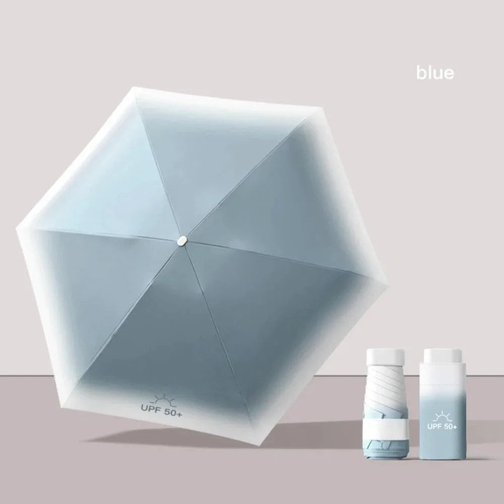 Portable Ultraviolet Protection Pocket Rain Umbrella Ultralight Dual Use Sun Umbrella Wind Resistant Mini Pocket Parasol Outdoor Peaceful Pleasures Health and Wellness 8 8K iron