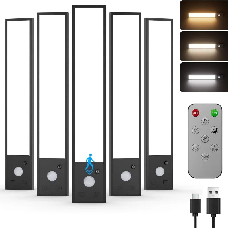 RUNTOIN Motion Sensor LED Cabinet Light | Dimmable USB Rechargeable