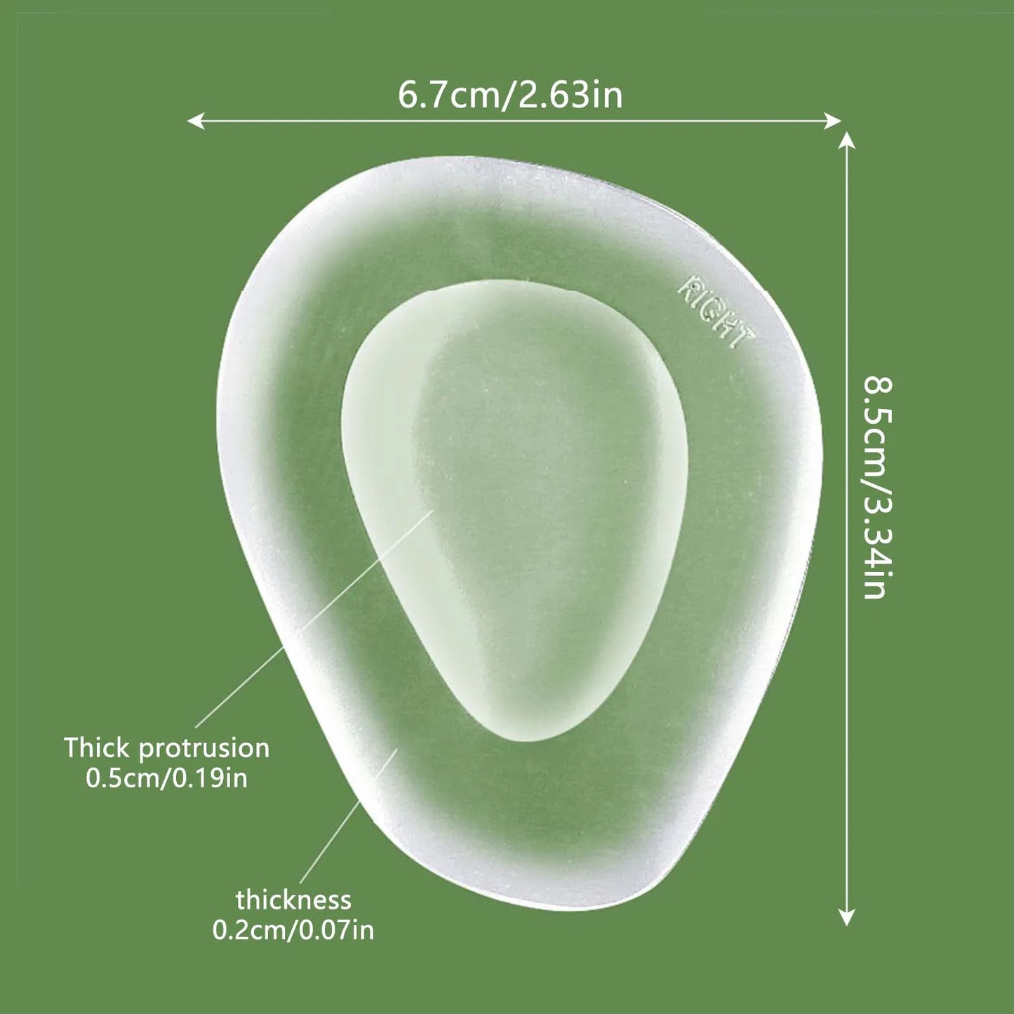 Metatarsal Pads Ball of Foot Cushions Preventing Rubbing Soft Gel Forefoot Pads for Foot Pain Relief Bunion Peaceful Pleasures Health and Wellness