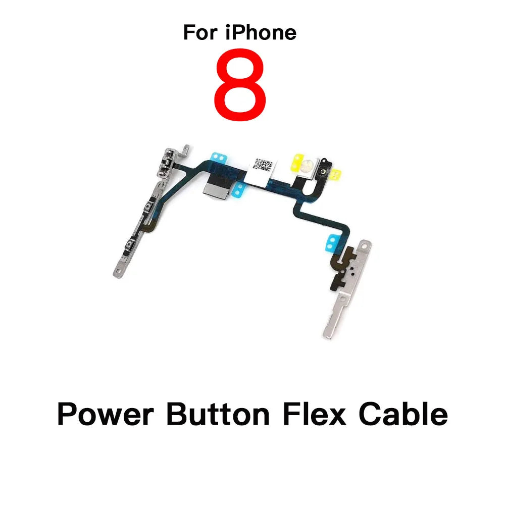 iPhone 7–11 Pro Max Power & Volume Flex Cable with LED Flash