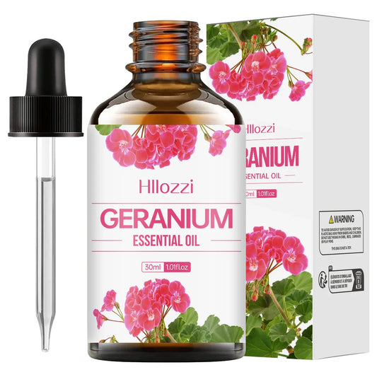 Hllozzi 30ml Geranium Pure Essential Oil – Jojoba Aromatherapy Pure Essential Oil Oasis Select GERANIUM 30ml Flower