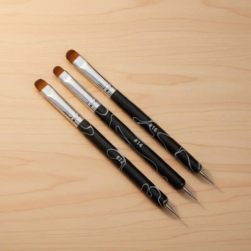 French Dual End Beginner High Quality Painting Manicure Tool Acrylic Drawing Nail Art Brush Nail Art Rhinestone Gel Dotting Pen Peaceful Pleasures Health and Wellness