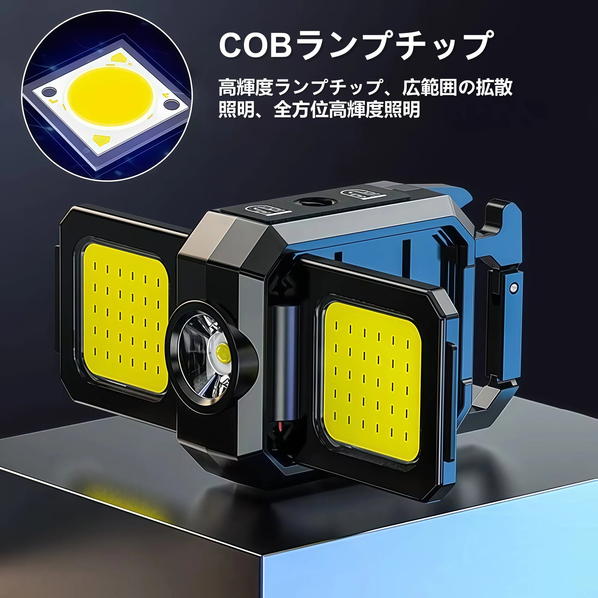 COB Mini Flashlight Keychain Light Work Light USB Rechargeable Lamp with 90° Foldable Side Lights Super Bright Portable Lanterns Peaceful Pleasures Health and Wellness