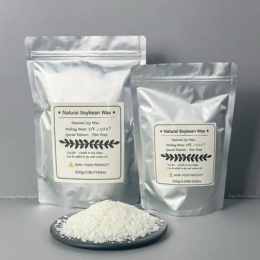 Natural Soy Wax DIY Candle Making Supplies – 100g to 1000g Candle Making Wax Peaceful Pleasures Health and Wellness