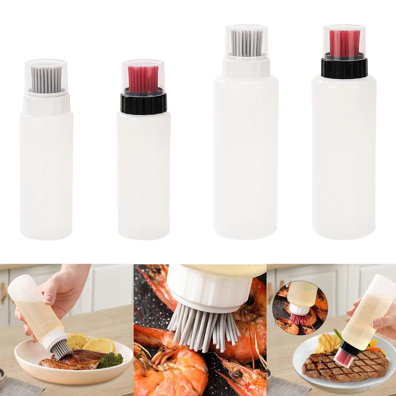 Oil Dispenser with Brush Olive Oil Bottles for Bbq Kitchens Cooking Dressing camping cooking camping gear camping kitchen stove Peaceful Pleasures Health and Wellness