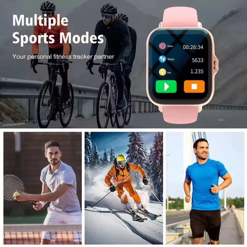 2026 New Bluetooth Call Smart Watch Information Push Men Women Health Monitoring Watch Pedometer IP68 Smartwatch For Android IOS Peaceful Pleasures Health and Wellness