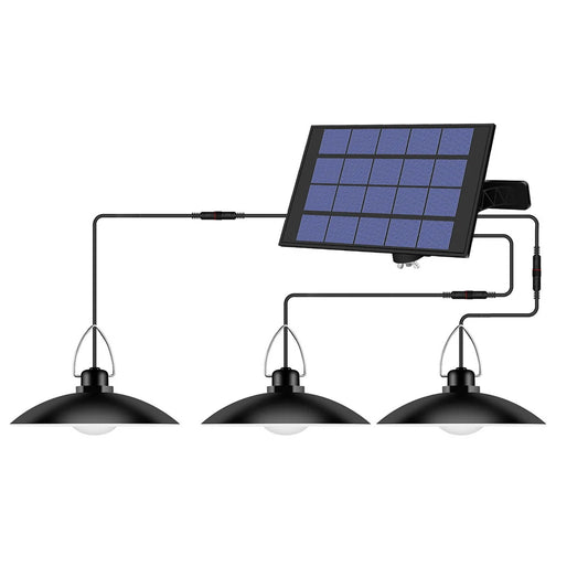 Solar Powered Pendants Light with Adjustable Panel Auto ON/OFF Lighting Sensor IP65 Water-resistant Hanging Lamp Peaceful Pleasures Health and Wellness Default Title