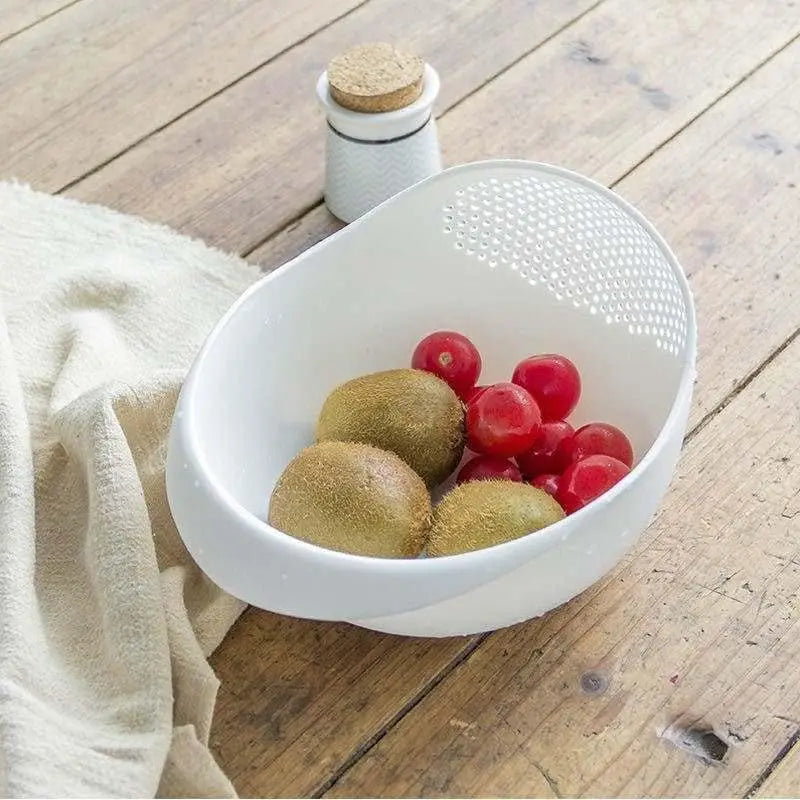 2-in-1 Rice Strainer & Colander Bowl | BPA-Free Washing