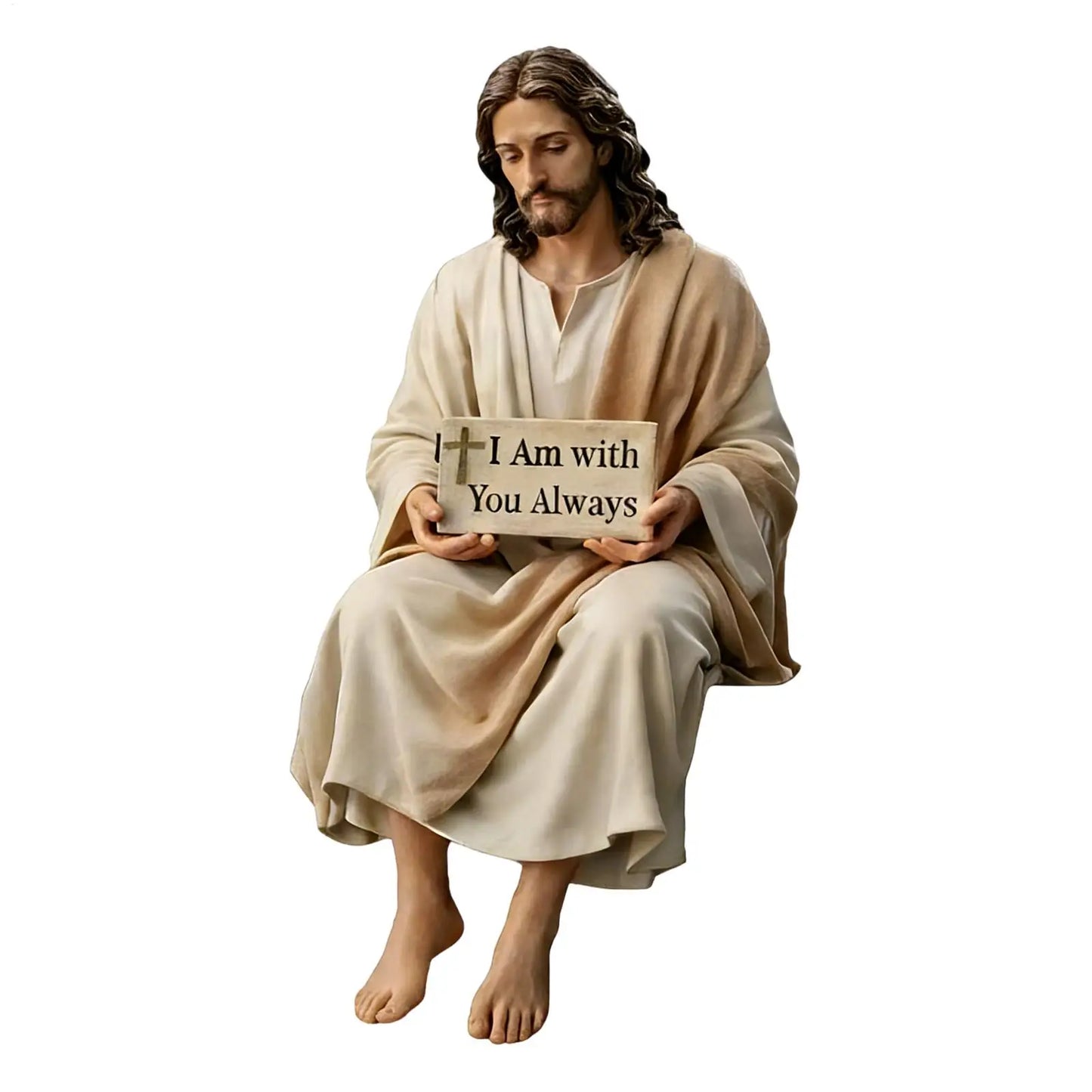 Hand-Painted Resin Jesus Figurine | Spiritual Catholic Statue
