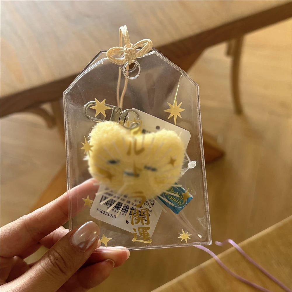 Japanese Blessing Bag Transparent Card Cover 3-inch Small Storage