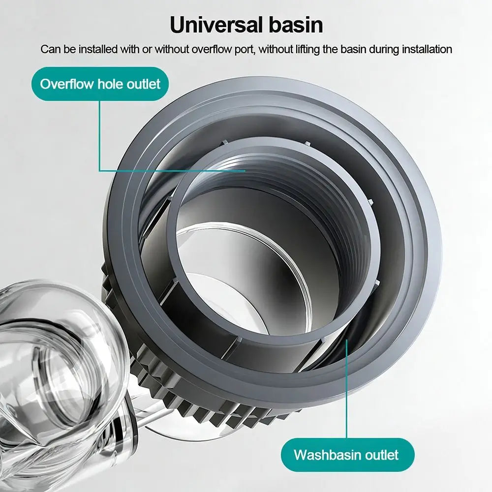 Retractable Sink Drain Pipe Set – Anti-Clog & Anti-Odor