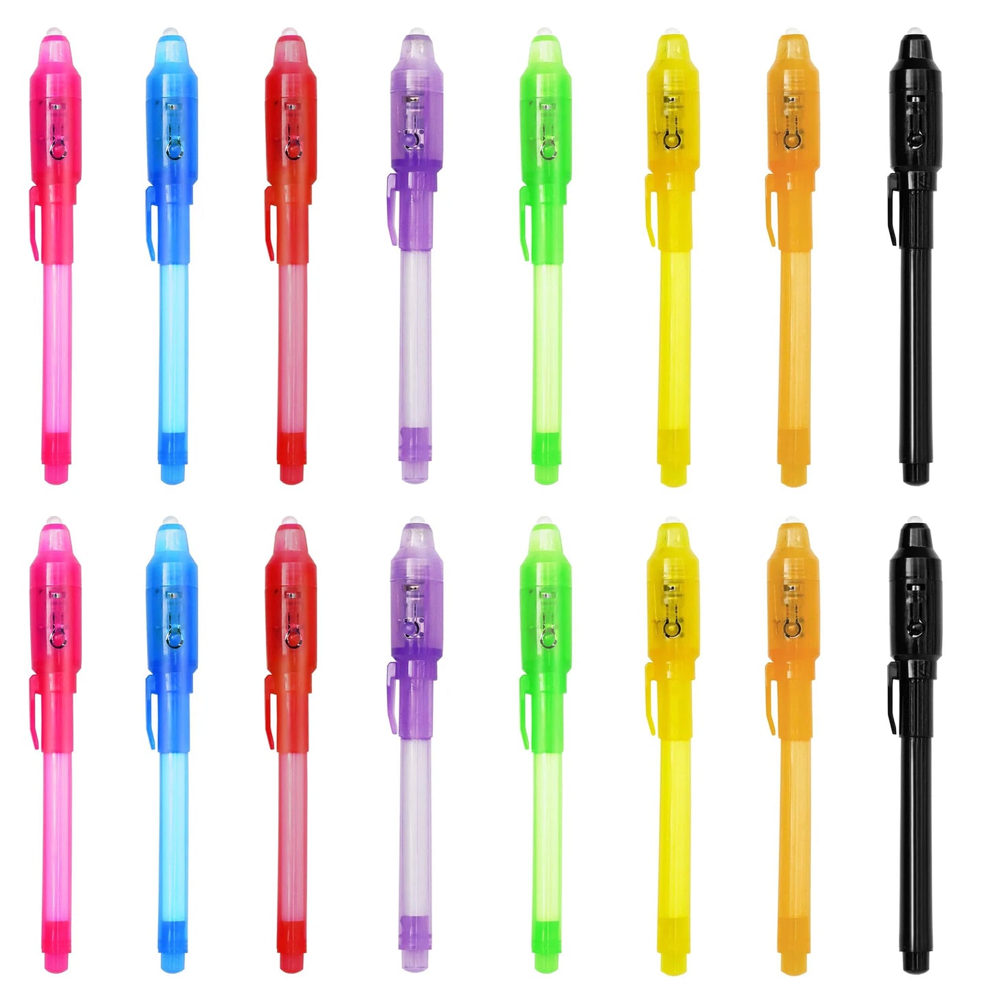 Invisible Ink Pens with UV Light for Kids, 32Pcs Magic Spy Pen for Secret Message, Birthday Party, New Year Eve Party, Halloween Peaceful Pleasures Health and Wellness 16pcs mix color