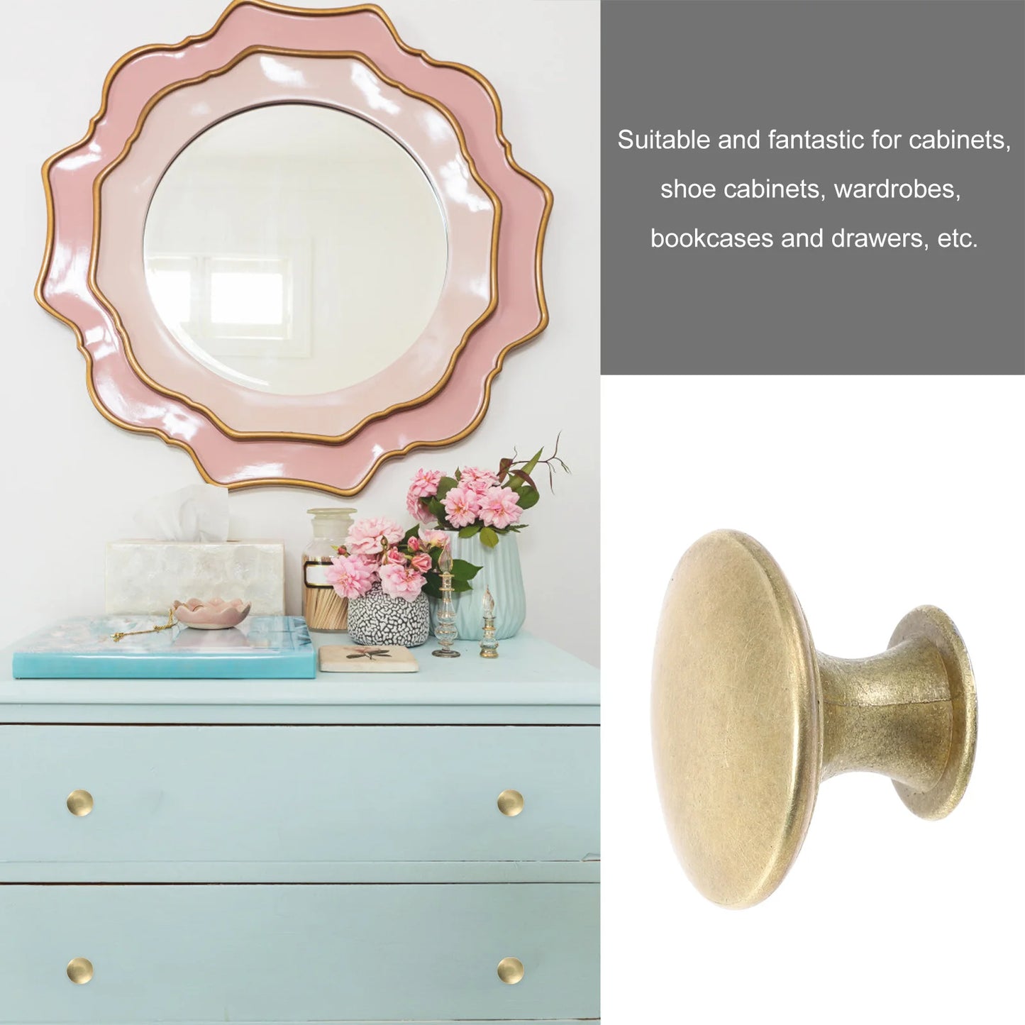 12Pcs Kitchen Cabinet Handles Brass Drawer Small Knobs Door Cupboard Wardrobe Drawer Door Knobs Cupboard Cabinet Pull Handles Peaceful Pleasures Health and Wellness