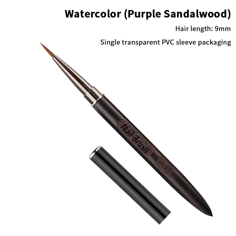 Acrylic Nail Art Liner Brush Grid Stripes Wood Handle Triangular Petal Nail Brush Flower Painting Drawing Pen DIY Manicure Tool Peaceful Pleasures Health and Wellness A4