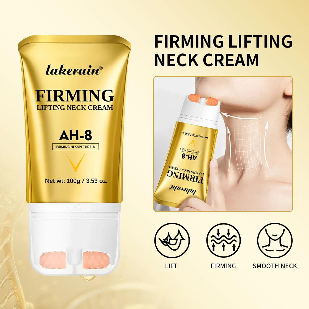 Lakerain AH-8 Firming Neck Cream & Roller – 100g | Moisturizing