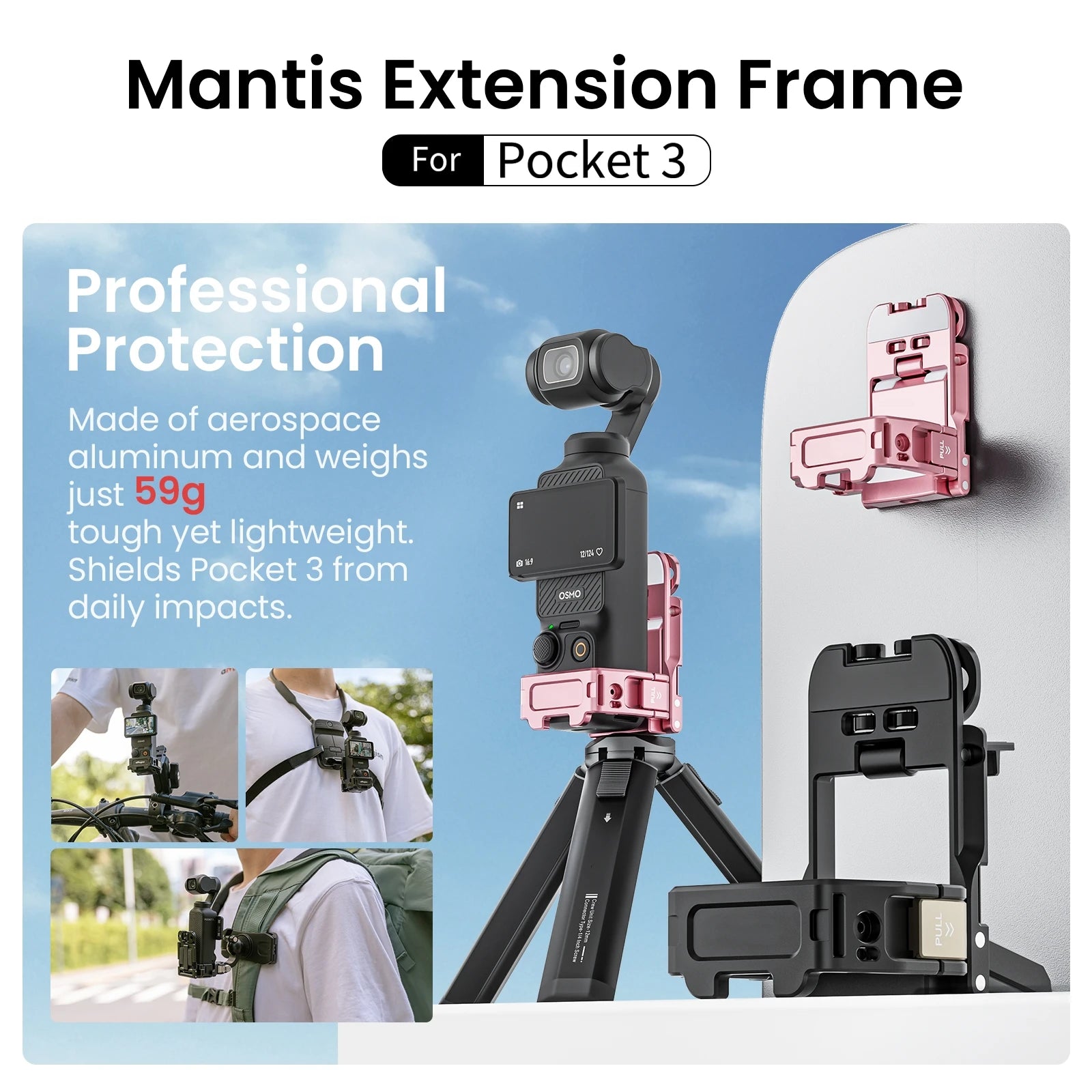 Multi-Functional Extension Bracket Versatile Magnetic Expansion Frame For DJI Pocket 3 Camera Expand Fill Light Accessories Peaceful Pleasures Health and Wellness