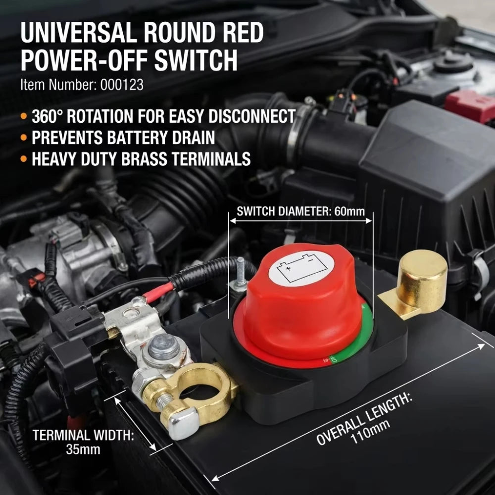 Universal Car Battery Disconnect Switch Manual Circuit Breaker Anti-Power Off Leakage Protector Universal Auto Parts Peaceful Pleasures Health and Wellness