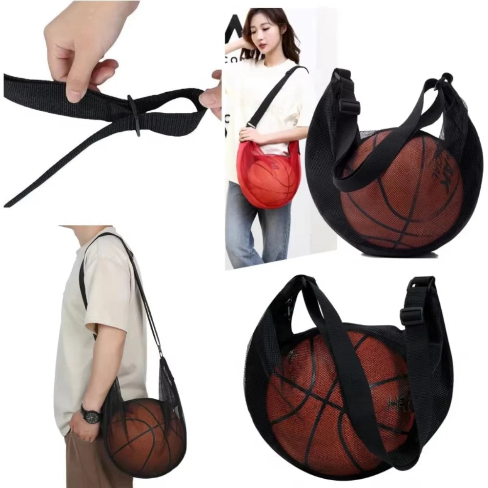 Anti-Tear Mesh Ball Bag with Zipper | Basketball Soccer Bag