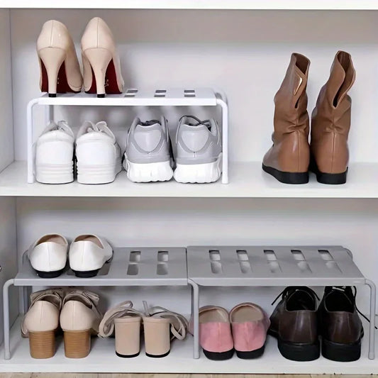 Non-adjustable plastic shoe rack, multi-layer storage organizer, space-saving sports shoes, slippers, family dormitory wardrobe, Peaceful Pleasures Health and Wellness