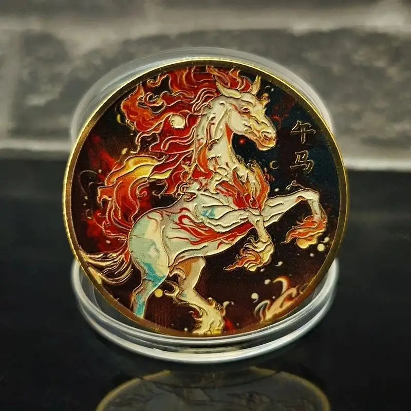 Chinese Zodiac Horse Lucky Coin | Feng Shui Collectible Gift