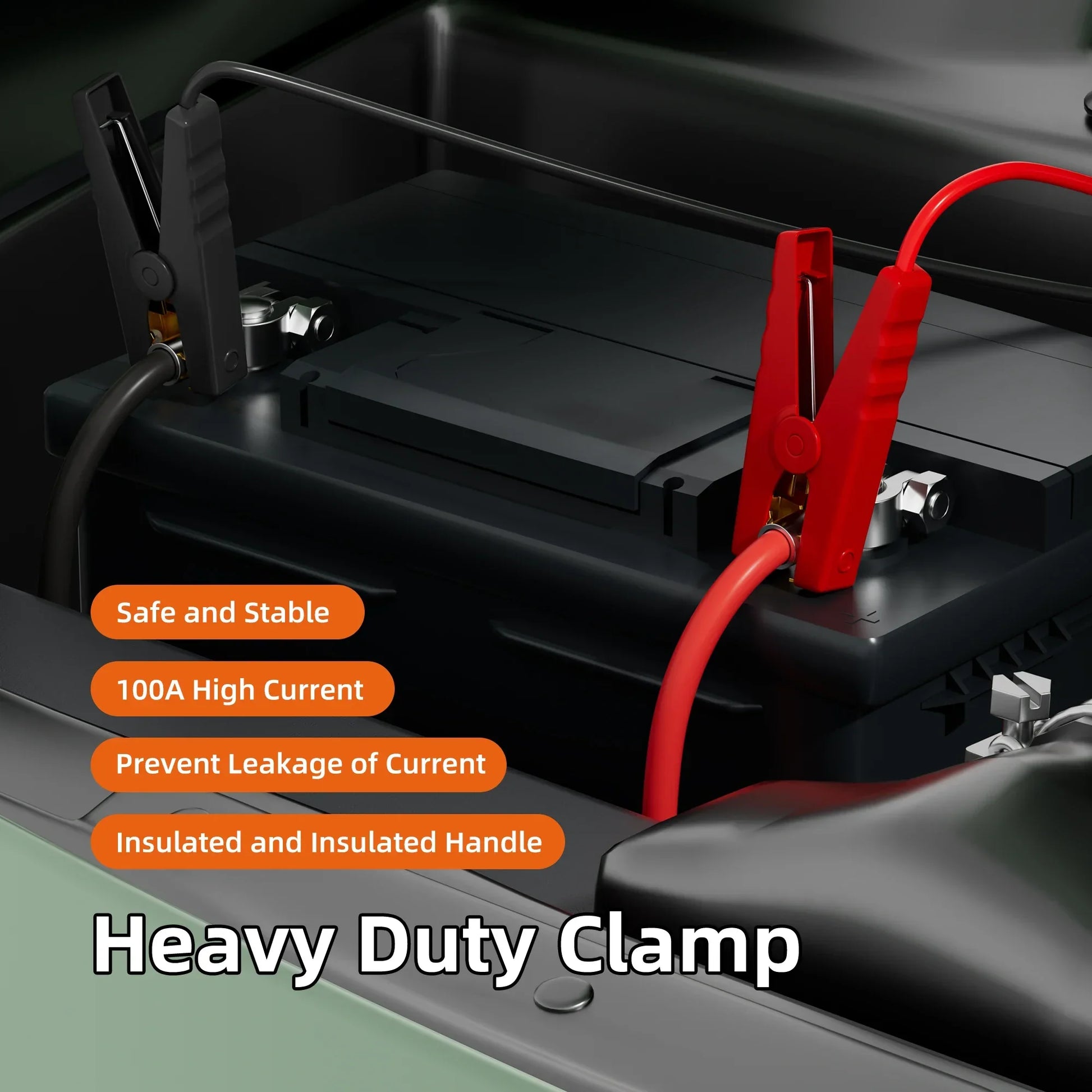 Jumper Cable Clamps with DEWALT 20V Battery Adapter Peaceful Pleasures Health and Wellness