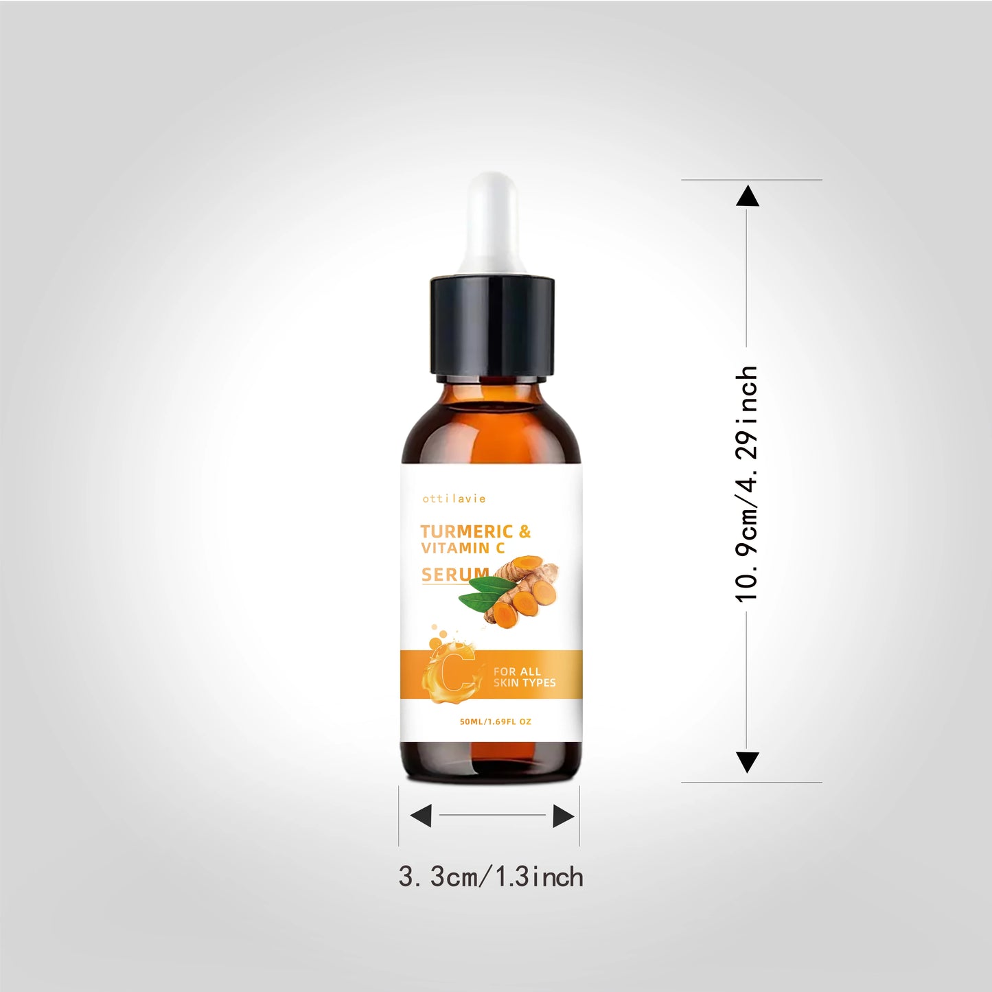 Turmeric & Vitamin C Lifting Serum - For Face & Neck | Hydrating | Non-Greasy | For All Skin Types Peaceful Pleasures Health and Wellness