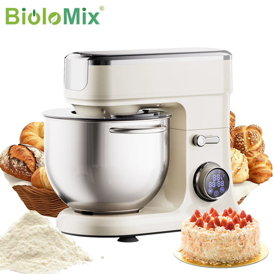 BioloMix 7L Stand Mixer – 1200W DC Motor, 11 Speeds, Dough Hook & Meat Grinder Kitchen Appliance Peaceful Pleasures Health and Wellness Standard AU China Mainland