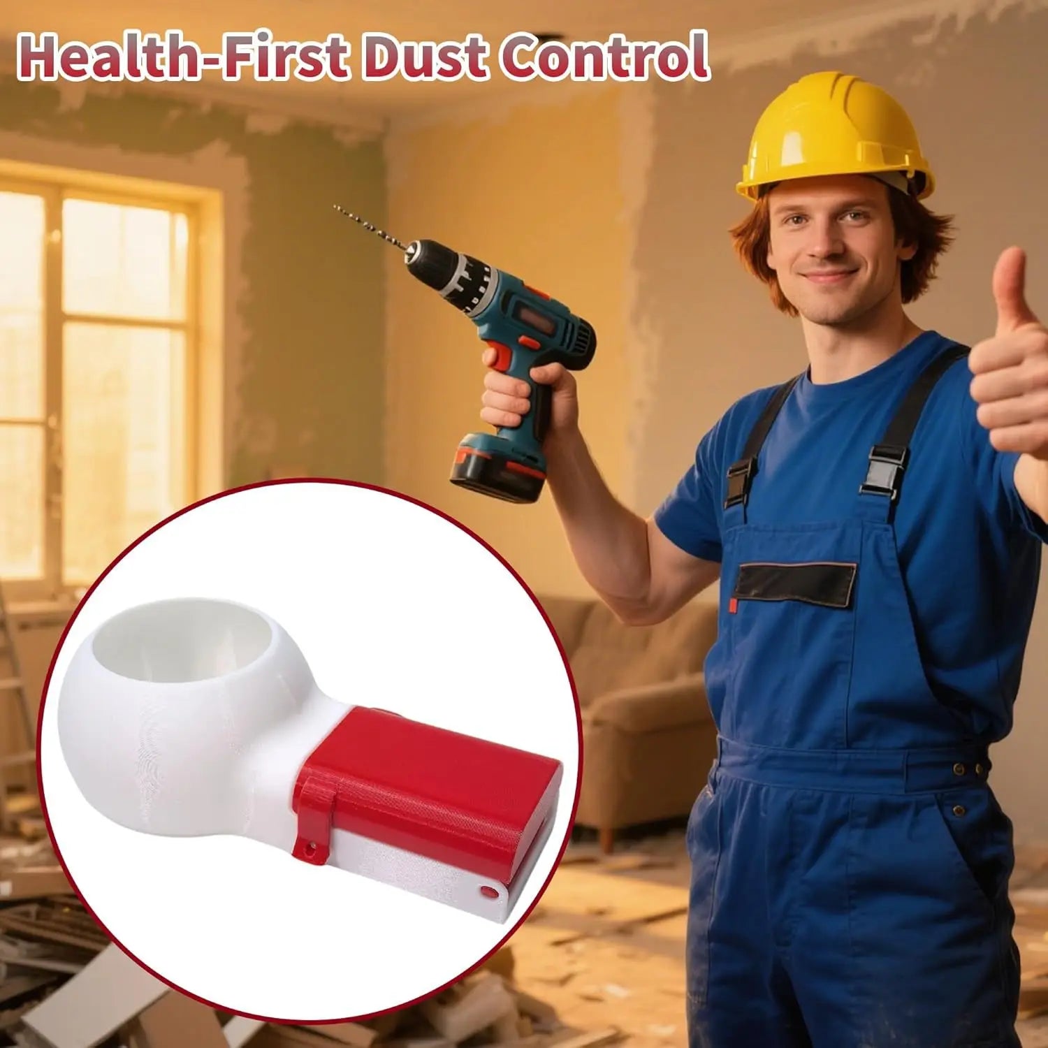 Drill Dust Collector Box – Rotating Nozzle, CE Certified Peaceful Pleasures Health and Wellness