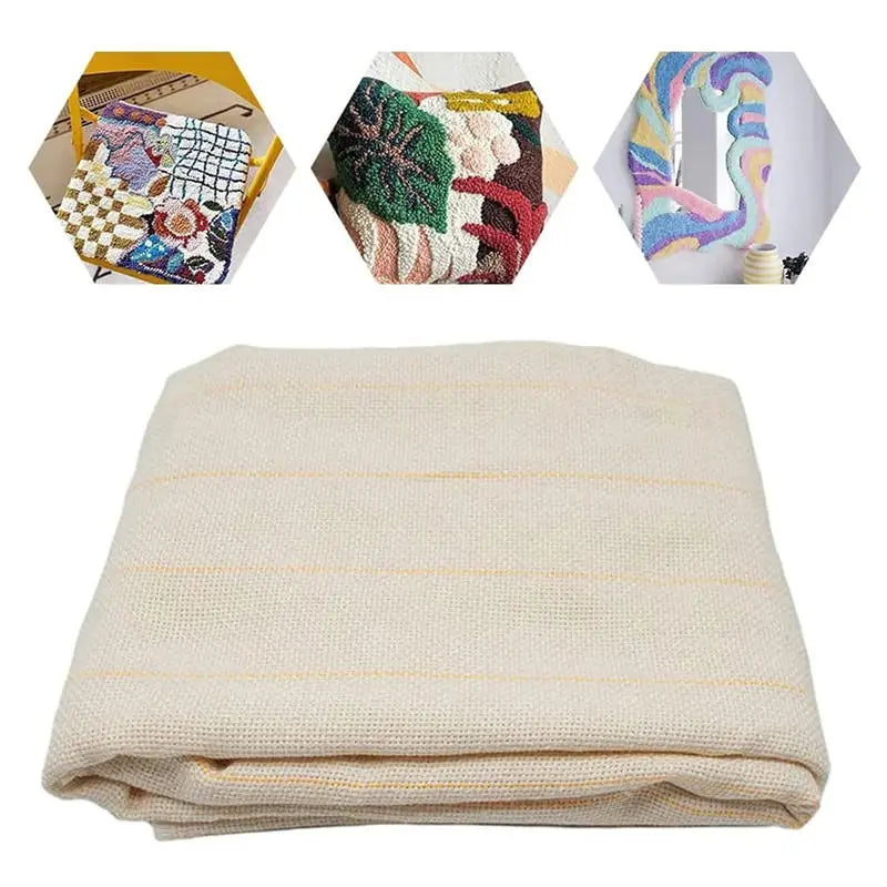 DIY Tufting Starter Fabric Punch Needle Embroidery Backing Cloth for Beginners Handmade Rug Carpet Weaving Base Material Peaceful Pleasures Health and Wellness