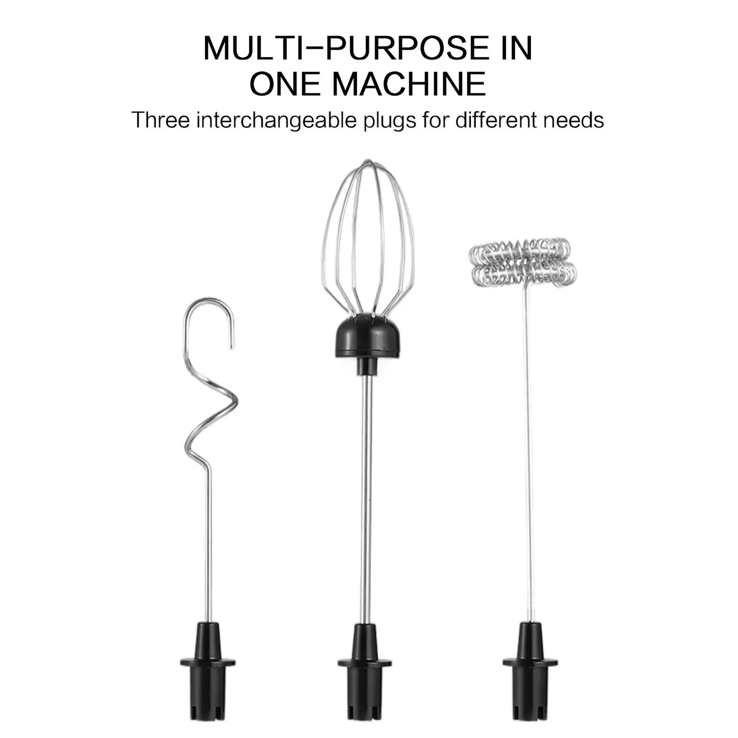GUOHE USB Rechargeable Mini Electric Mixer & Milk Frother 3 Speeds