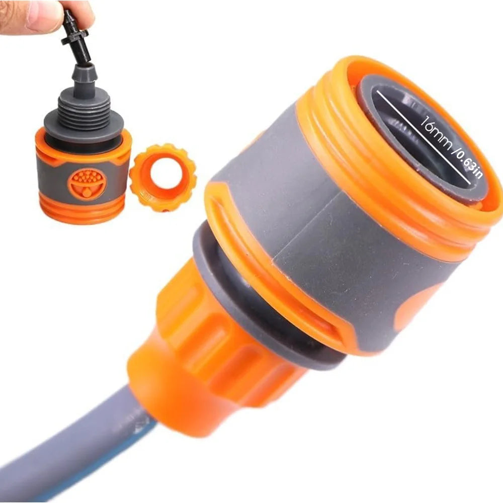 1/4 3/8'' 1/2'' 3/4'' Hose Quick Connecter Plastic Rubber Coupling Tubing Irrigation System Coupler Shut Off Valve Adapter Pipe Peaceful Pleasures Health and Wellness