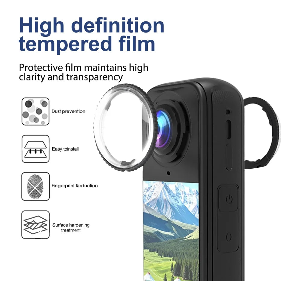 Rotating Tempered Glass Lens Protector for Insta360 X4 Air