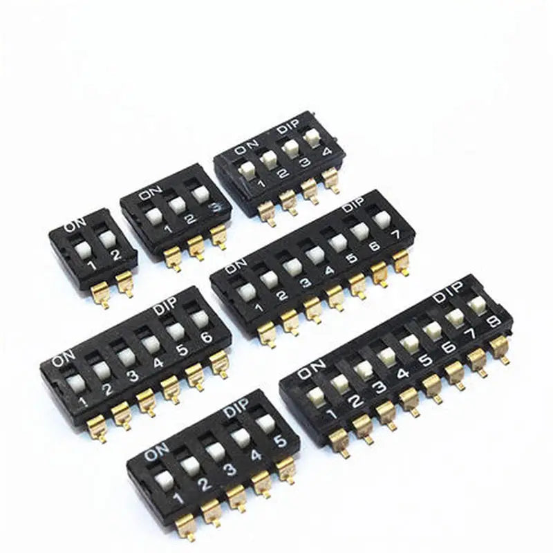 10pcs/lot 2.54 Patch DIP Switch Gold Plated Pin KM-01/2/3/4/5/6/8P/10P 2.54MM SMD Peaceful Pleasures Health and Wellness 6 Position