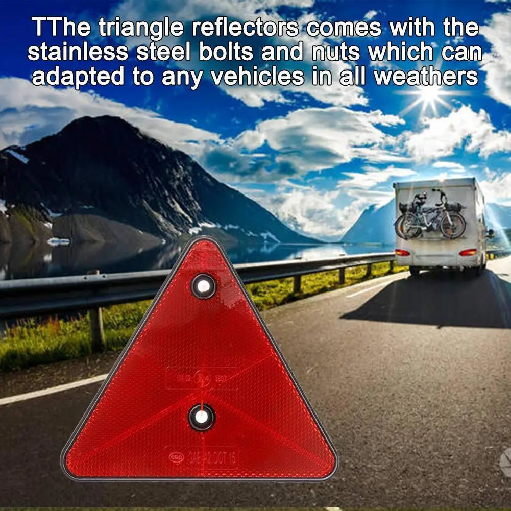 Red Triangle Reflectors for Enhanced Vehicle Safety Peaceful Pleasures Health and Wellness