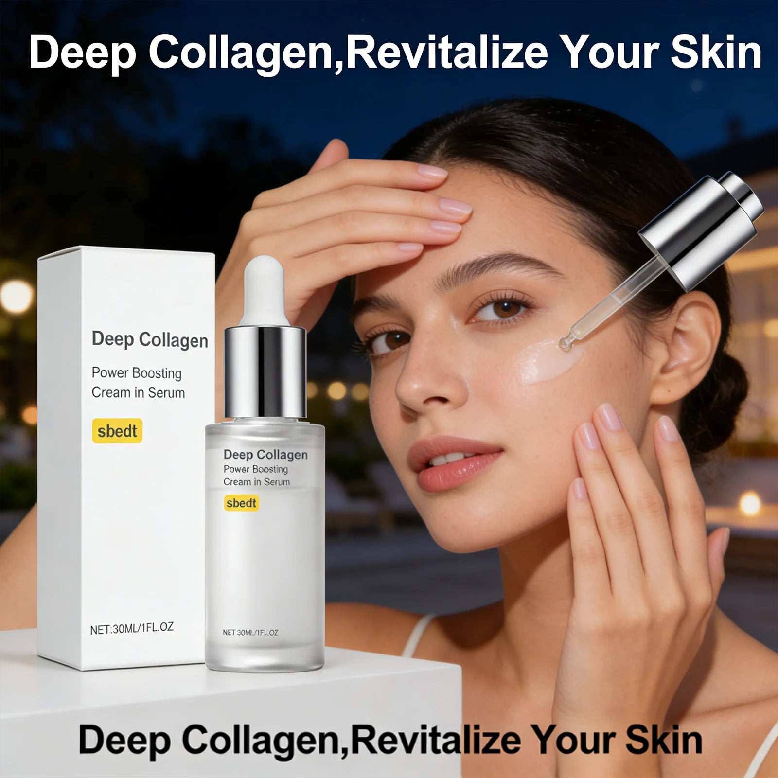 Collagen Moisturizing Essence Smoothing Skin Fine Lines Relieve Dryness Improve Skin Smoothnes Nourishing Daily Skin Care Serum Peaceful Pleasures Health and Wellness